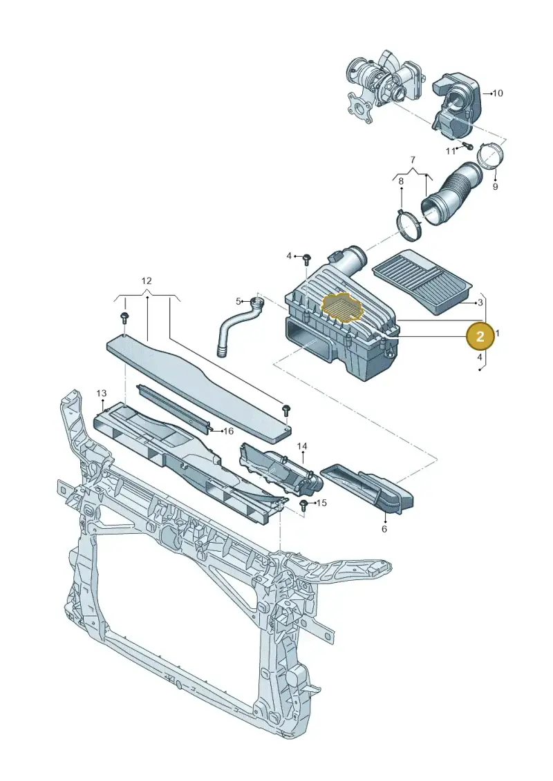 5Q0129620E — Audi A3 Sportback (2019-2021) diagram 884129050, position 2