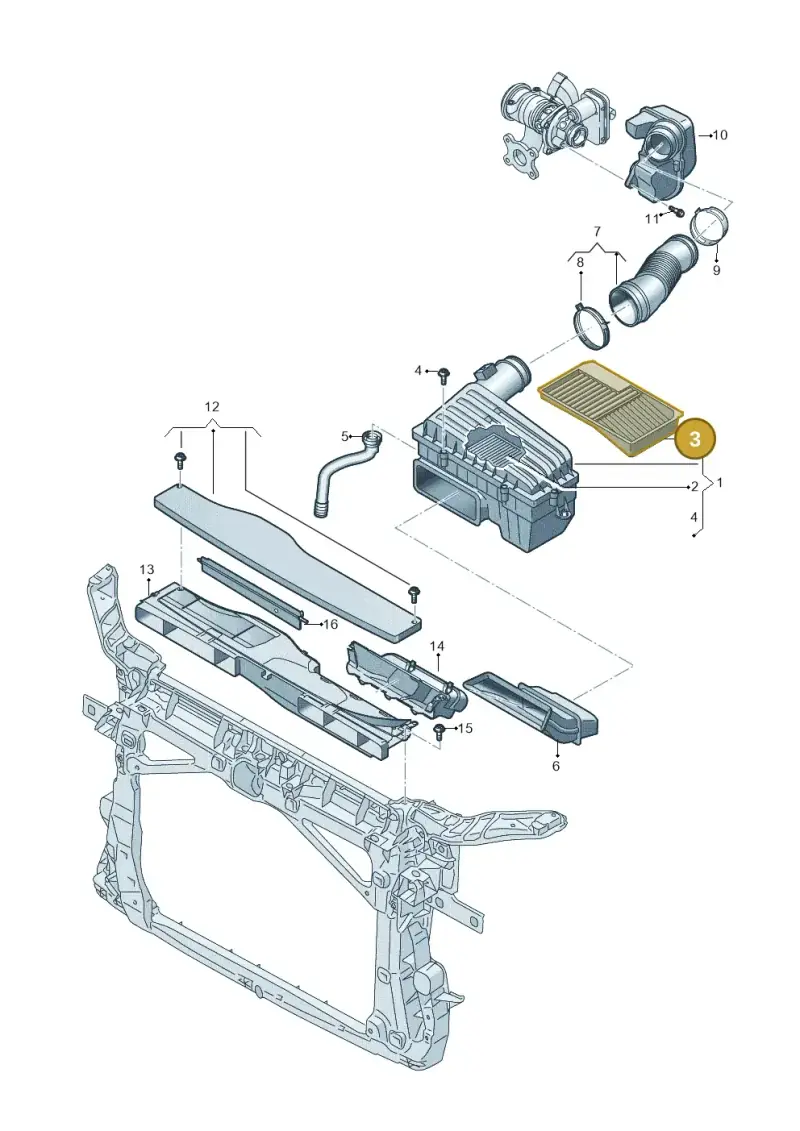 5Q0129668F — Audi A3 Sportback (2019-2021) diagram 884129050, position 3