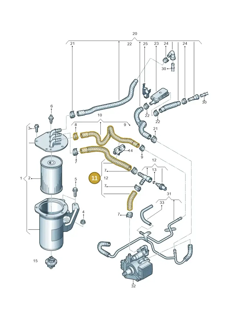 5Q0130307CC — Audi Q2 2.0 TDI (2016-2018) diagram 745127400, position 11