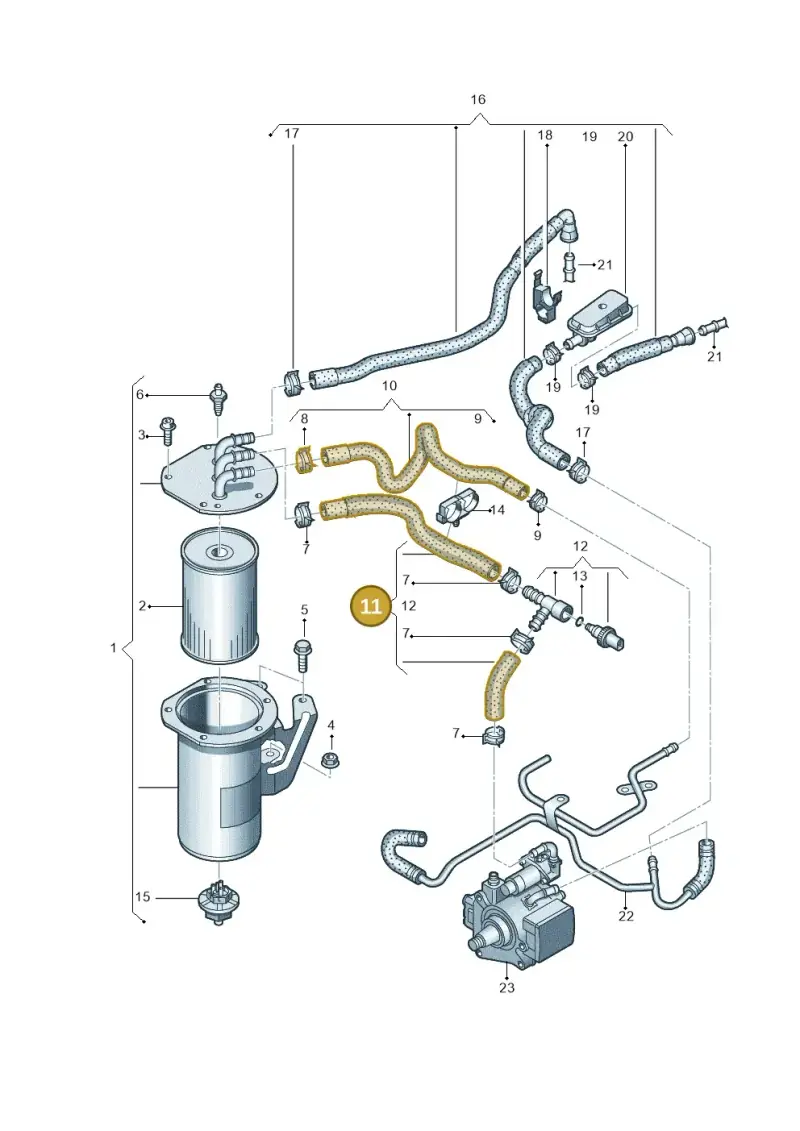 5Q0130307CC — Audi Q3 quattro (2018-2019) diagram 884127100, position 11