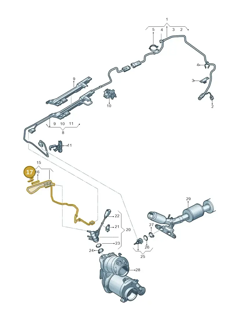 5Q0131645F — Audi A3 Sportback (2019-2021) diagram 596201410, position 17