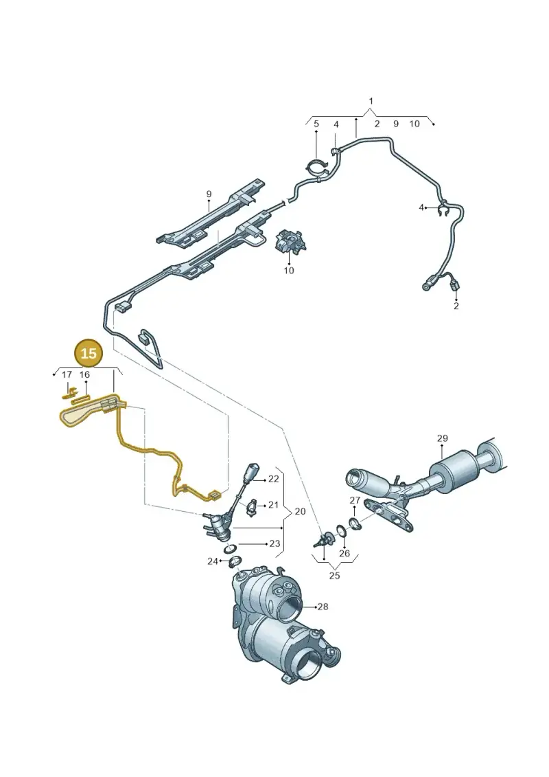 5Q0131960 — Audi A3 Sportback (2019-2021) diagram 596201530, position 15