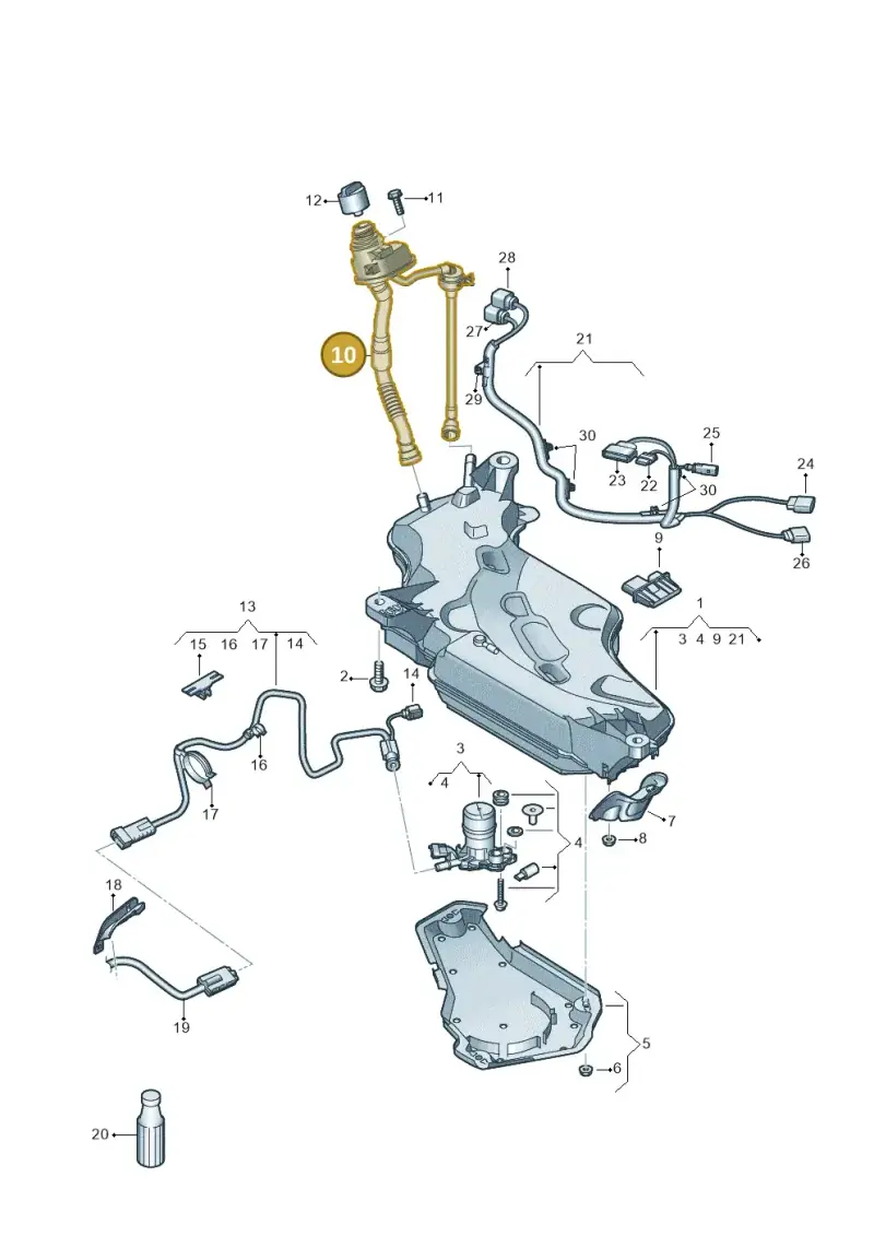 5Q0131965R — Audi A3 Sportback (2016-2020) diagram 890201041, position 10