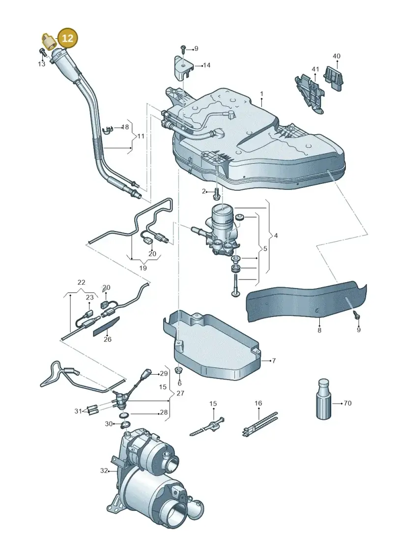 5Q0131980 — Audi Q3 2.0 TDI (2014-2019) diagram 855201550, position 12