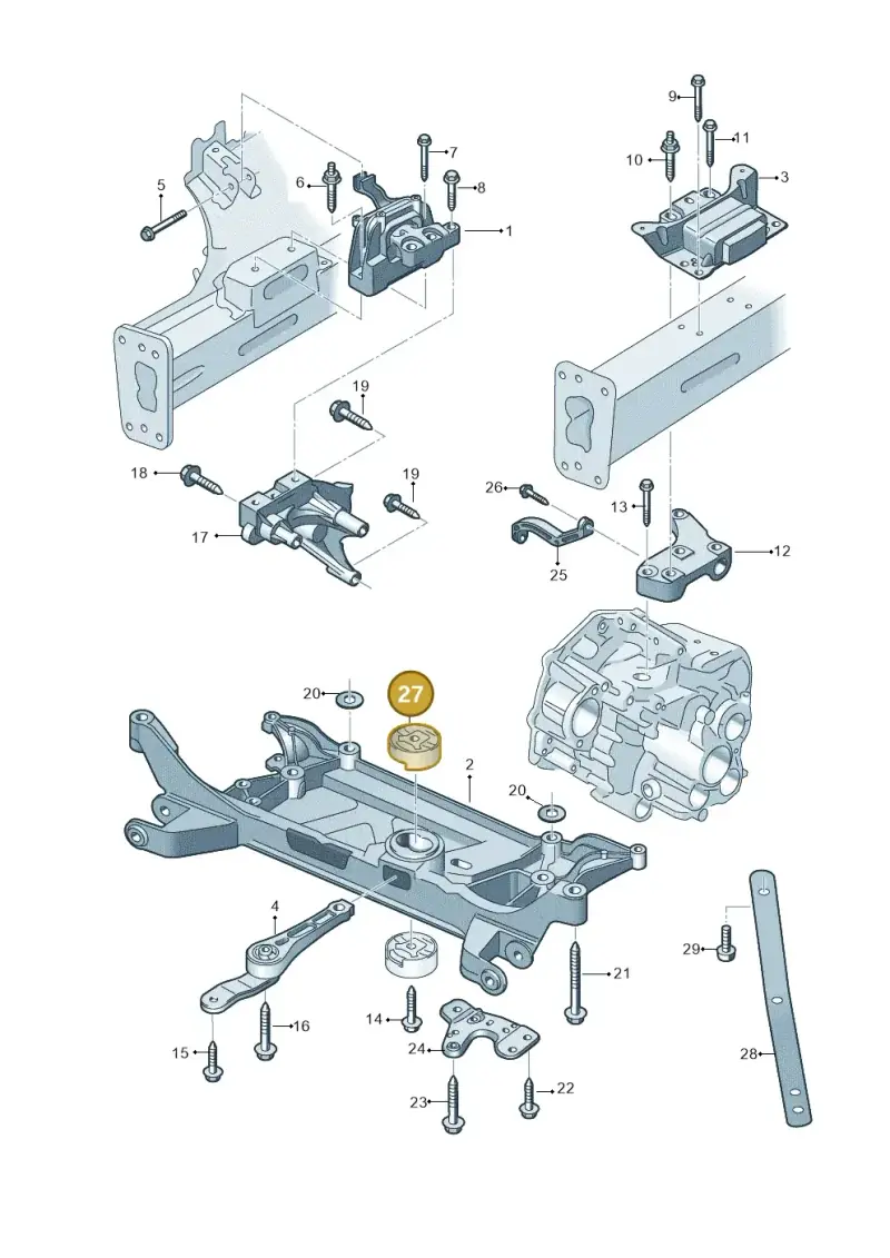 5Q0198037B — Audi A3 Cabrio (2016-2020) diagram 778199550, position 27