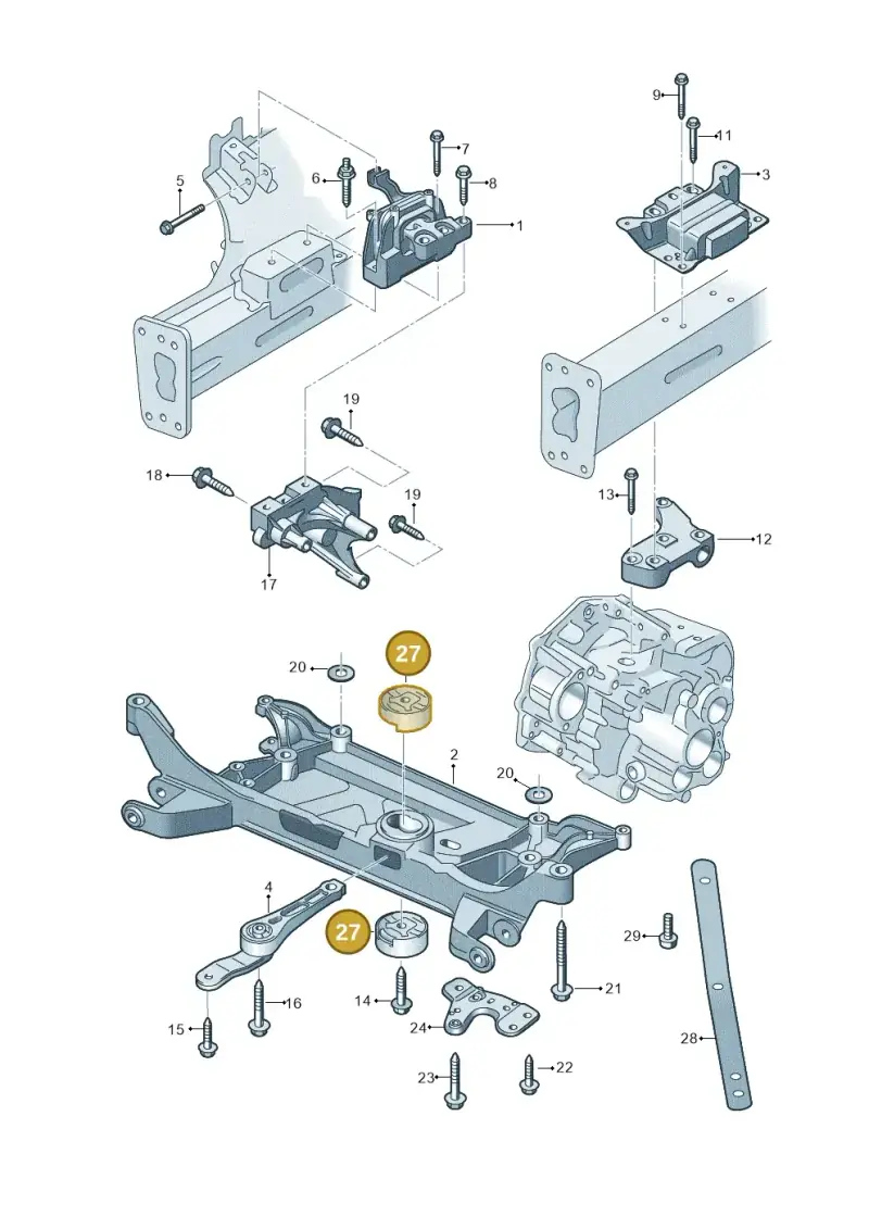 5Q0198037B — Audi A3 Cabrio (2016-2020) diagram 778199600, position 27