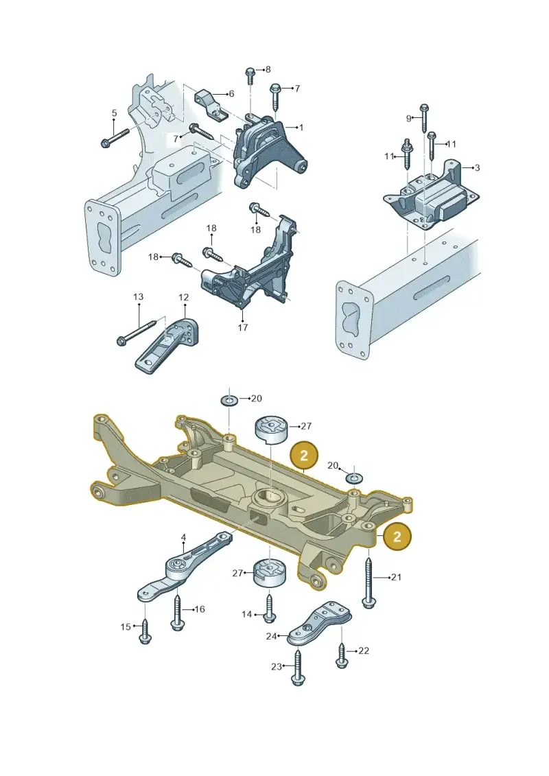 5Q0199369G — Audi A3 Sportback (2016-2020) diagram 745199060, position 2