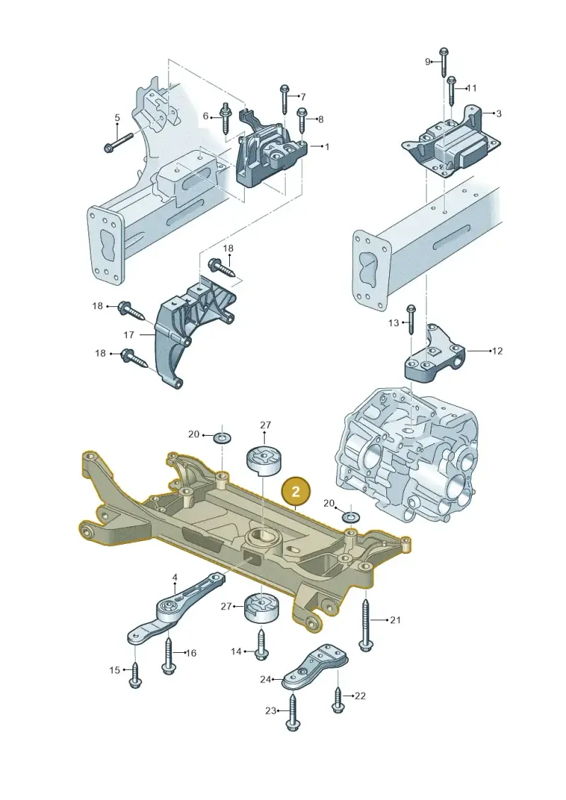 5Q0199369G — Audi A3 Sportback (2016-2020) diagram 745199150, position 2