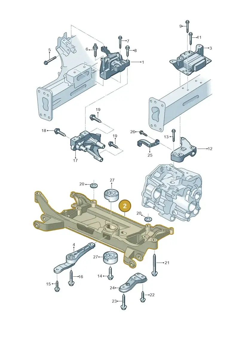 5Q0199369G — Audi A3 Sportback (2016-2020) diagram 745199500, position 2