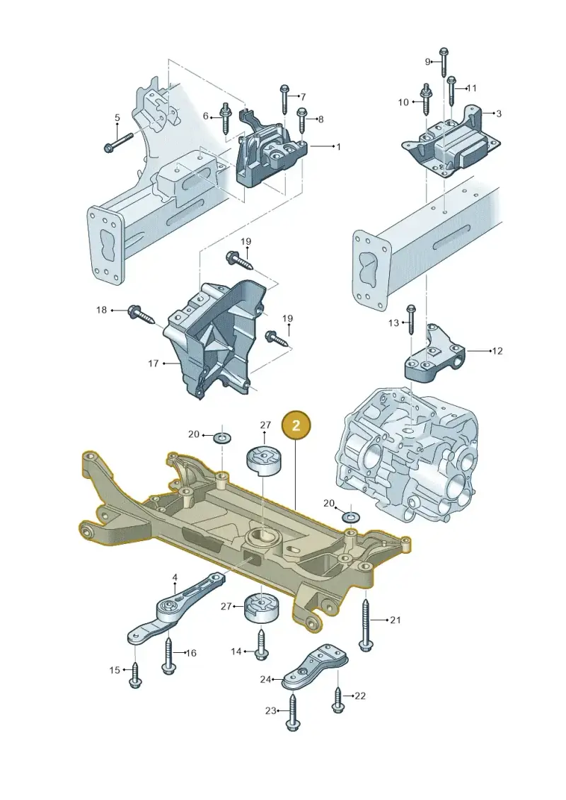 5Q0199369G — Audi A3 Sportback (2016-2020) diagram 745199020, position 2