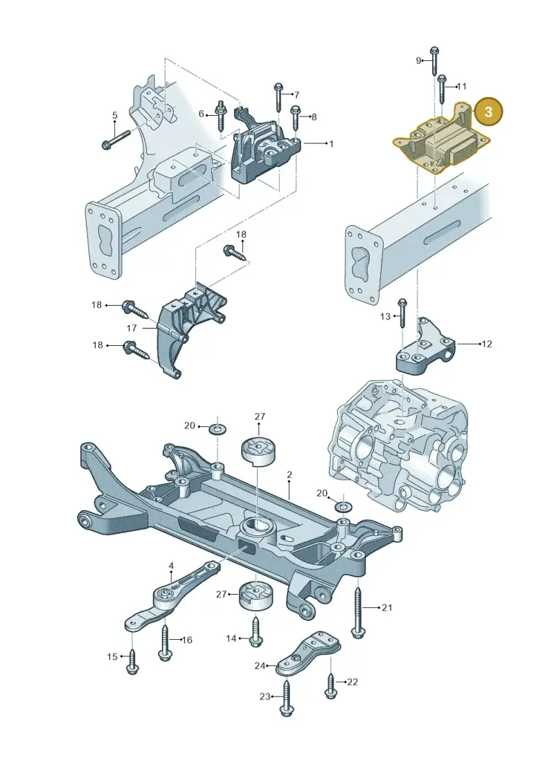 5Q0199555S — Audi TTS Coupe 2.0 (2014-2023) diagram 850199200, position 3