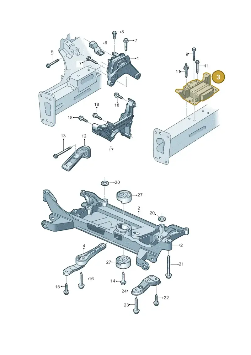 5Q0199555T — Audi A3 Sportback (2016-2020) diagram 745199060, position 3