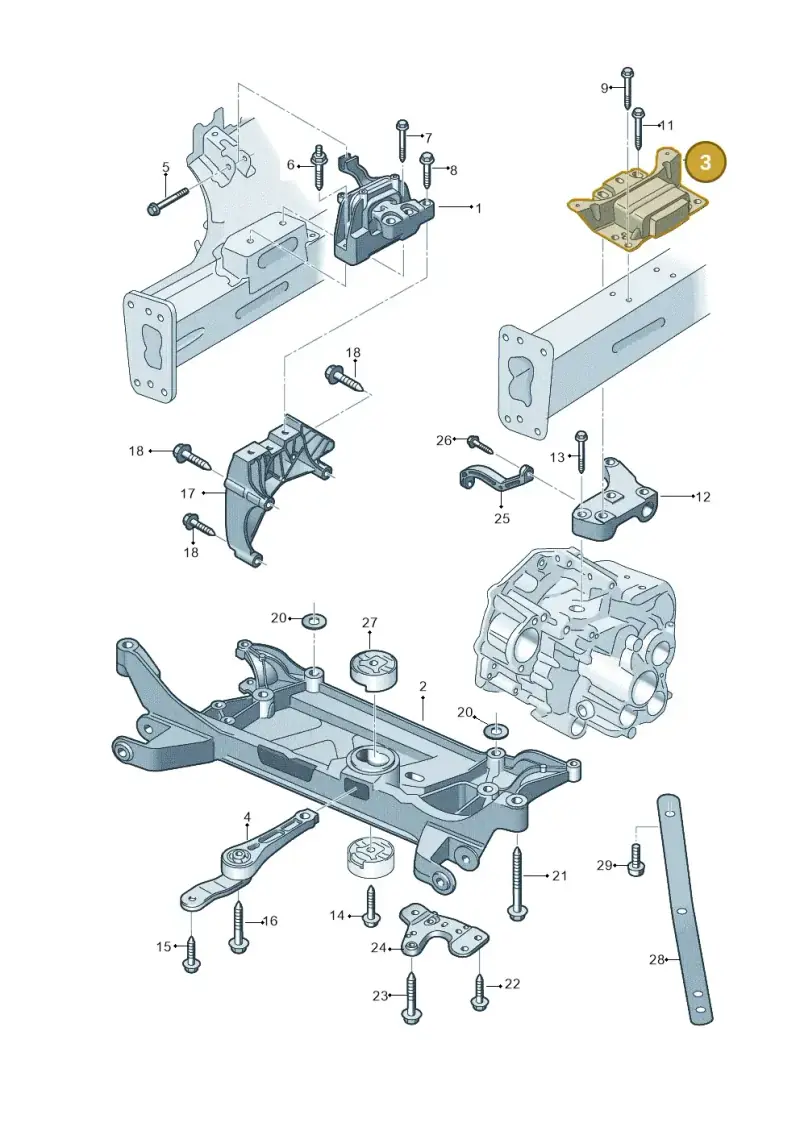 5Q0199555T — Audi A3 Cabrio (2016-2020) diagram 778199200, position 3