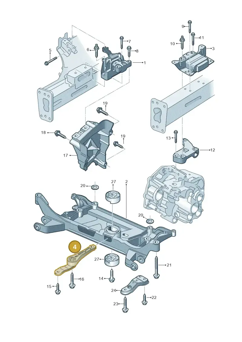 5Q0199855AA — Audi A3 Sportback (2016-2020) diagram 745199020, position 4