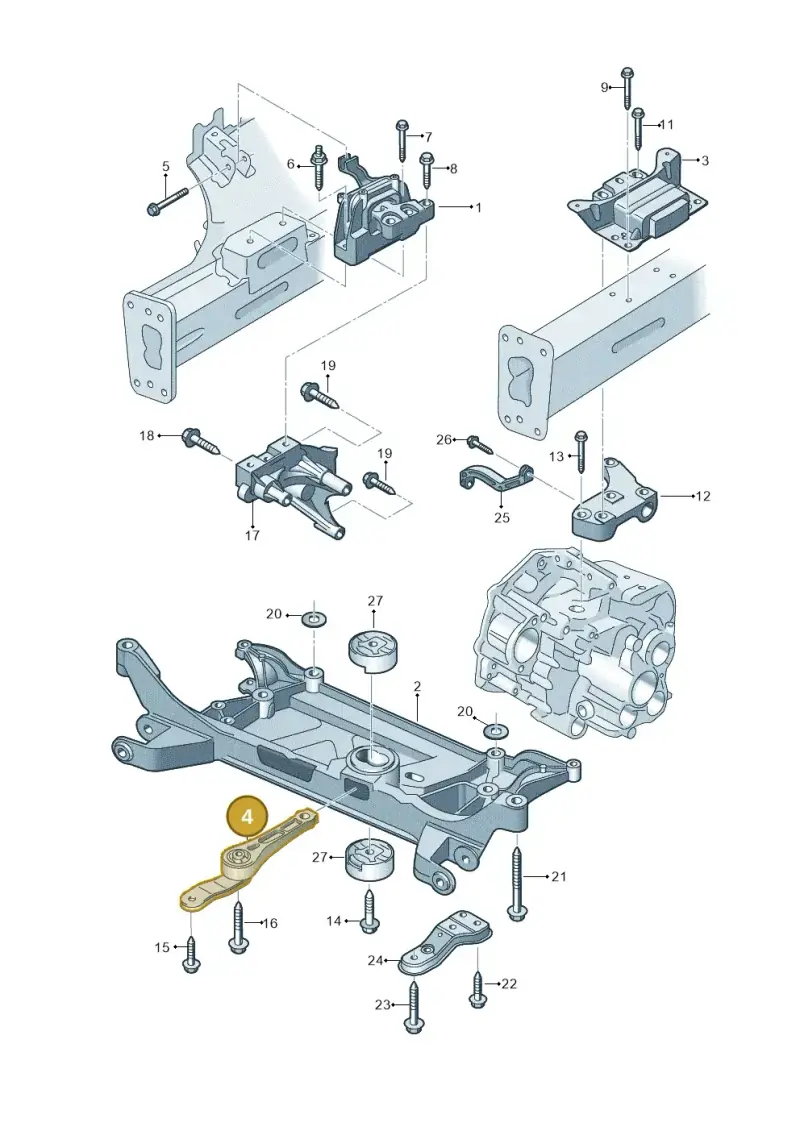 5Q0199855AA — Audi A3 Sportback (2016-2020) diagram 745199500, position 4