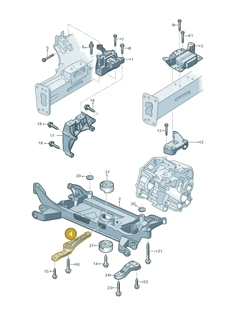 5Q0199855J — Audi A3 Sportback (2016-2020) diagram 745199150, position 4