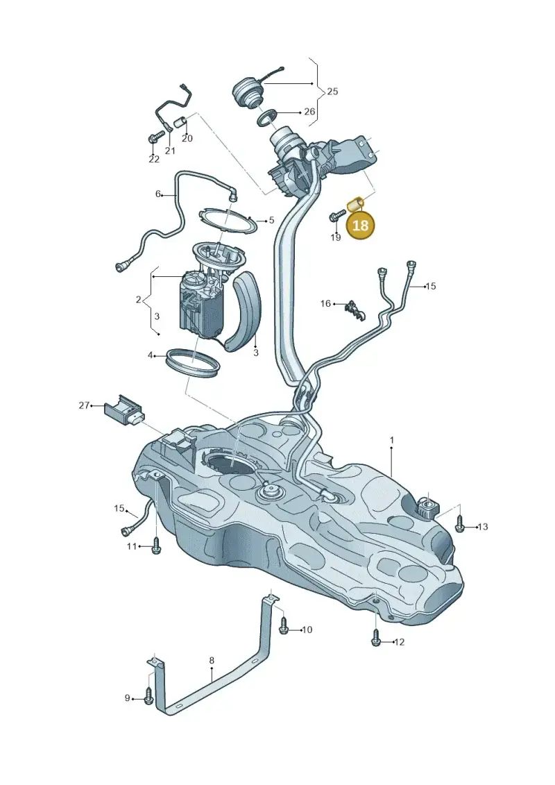 5Q0201048A — Audi A1 sportback 1.0 (2018-) diagram 592201000, position 18