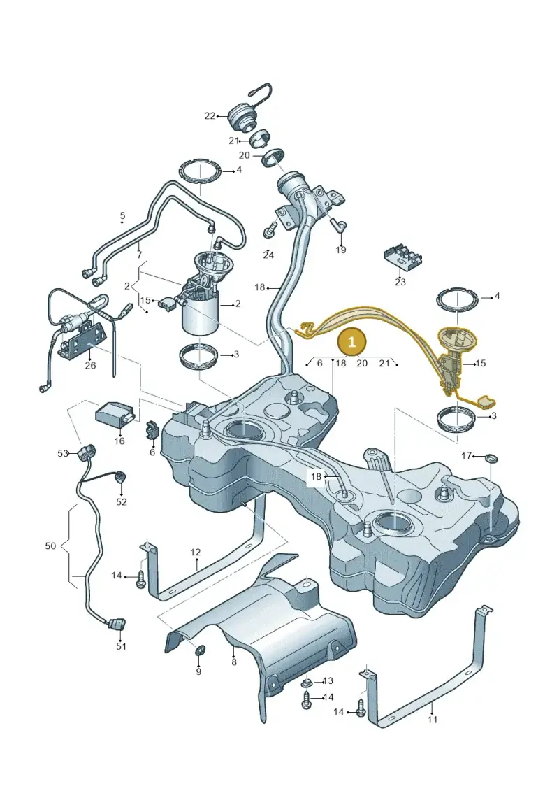 5Q0201055BT — Audi Q2 2.0 TDI (2016-2018) diagram 803201250, position 1