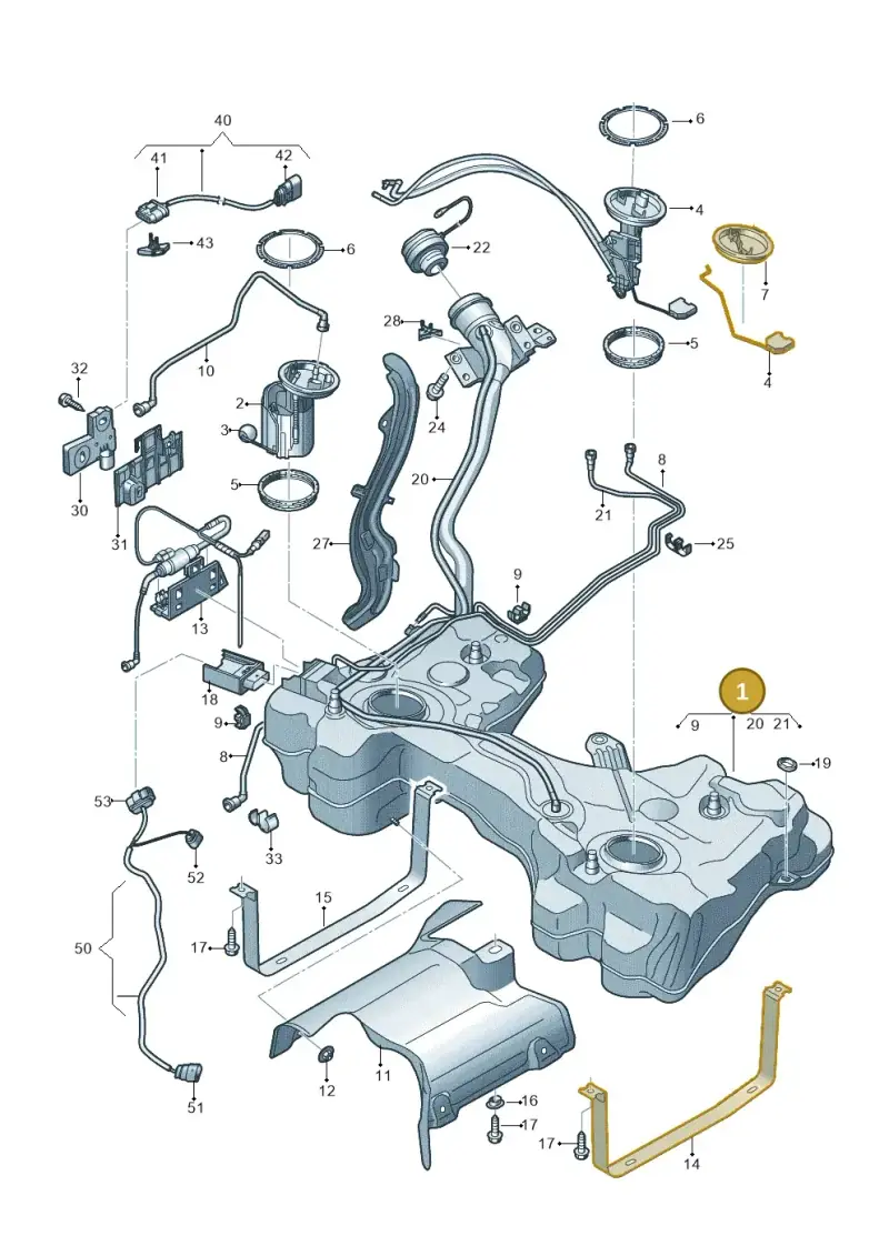 5Q0201055CN — Audi A3 Sportback (2016-2020) diagram 890201200, position 1
