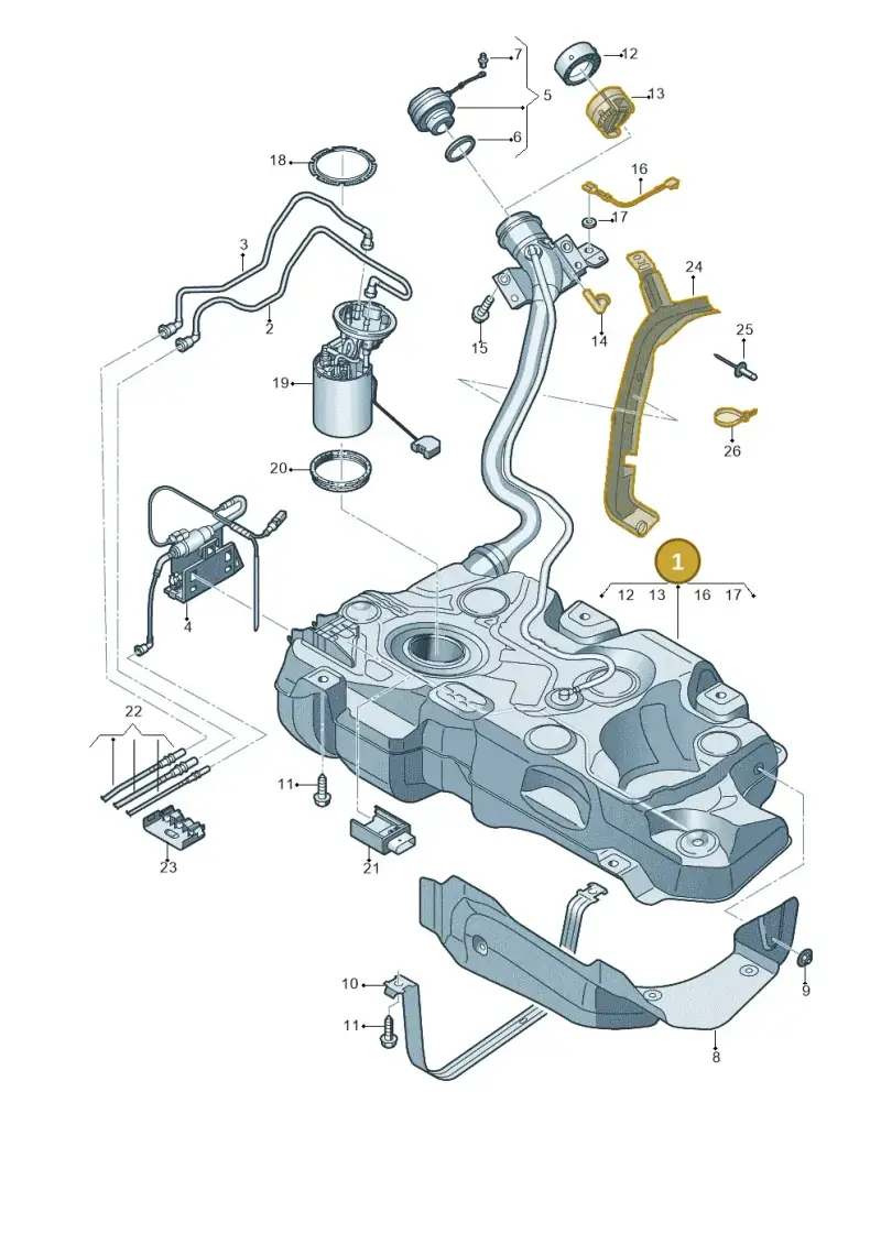 5Q0201060BC — Audi A3 Sportback (2012-2016) diagram 745201050, position 1