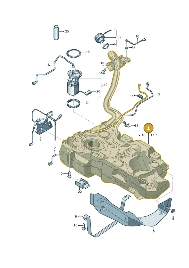 5Q0201060HH — Audi Q2 2.0 TDI (2016-2018) diagram 890201000, position 1