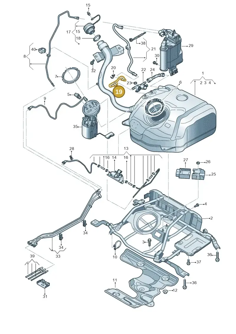 5Q0201160AD — Audi A3 Sportback (2012-2016) diagram 745201280, position 19