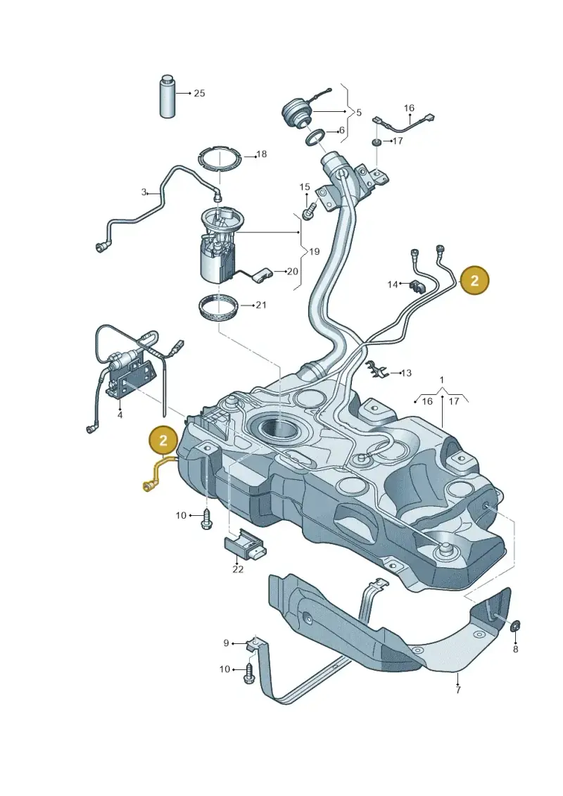 5Q0201160P — Audi Q2 2.0 TDI (2016-2018) diagram 890201000, position 2