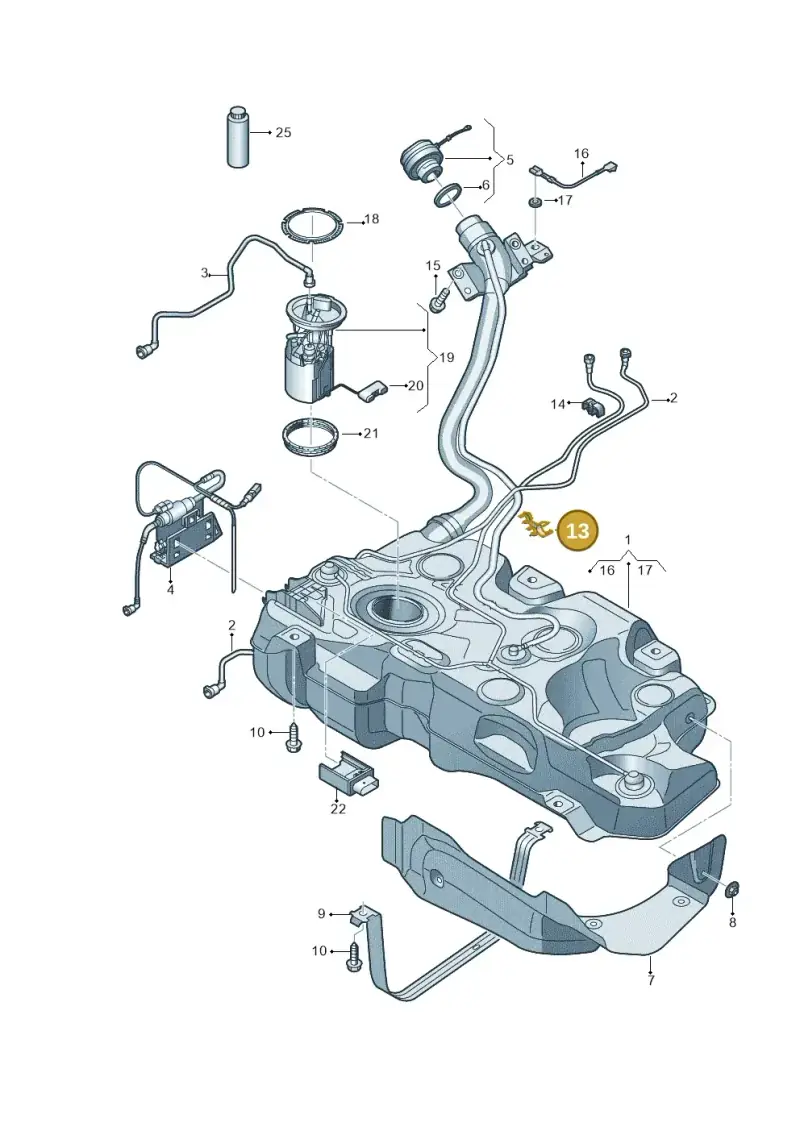 5Q0201250B — Audi Q2 2.0 TDI (2016-2018) diagram 890201000, position 13