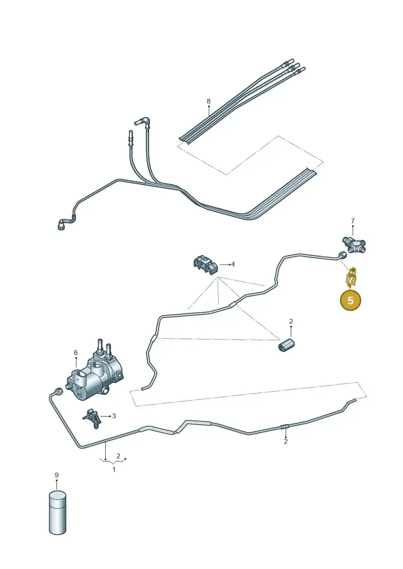 5Q0201278A — Audi A3 Sportback (2019-2021) diagram 827201002, position 5