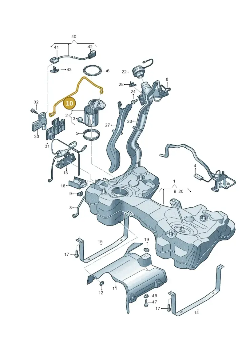 5Q0201293AN — Audi RS3 Limousine (2017-2020) diagram 853201200, position 10