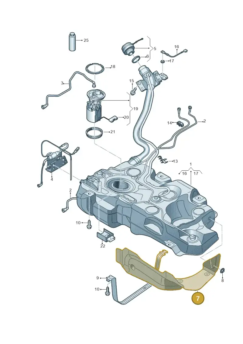 5Q0201307AE — Audi Q2 2.0 TDI (2016-2018) diagram 890201000, position 7