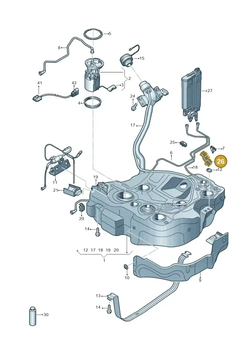 5Q0201449AD — Audi A3 Sportback (2016-2020) diagram 890201100, position 26