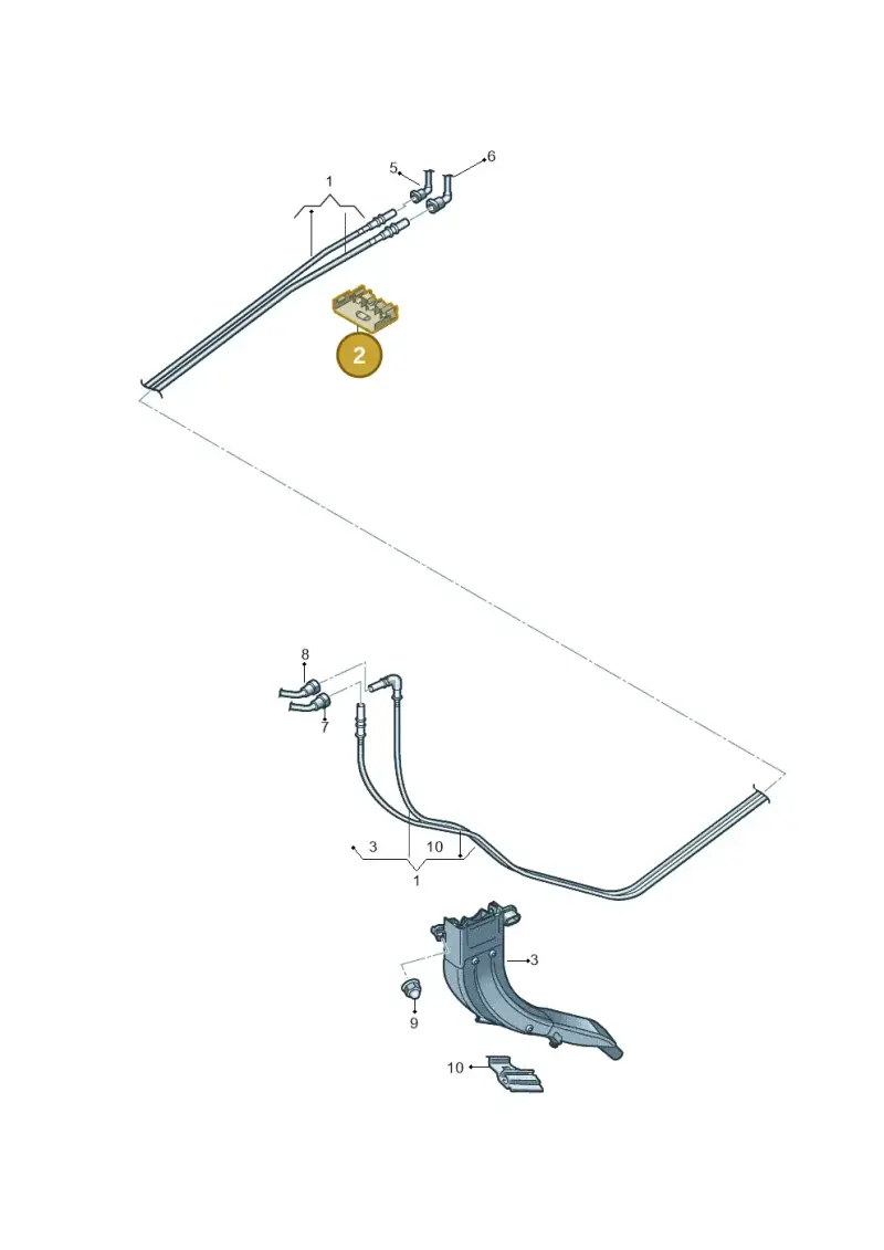 5Q0201449E — Audi A3 Sportback (2019-2021) diagram 596201200, position 2