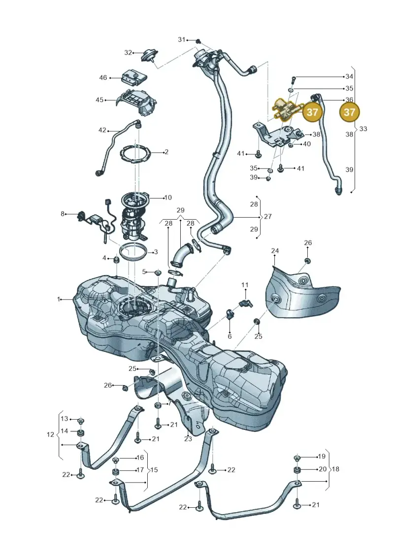 5Q0201549B — Audi Q7 qu. 3.0 TDI (2015-2019) diagram 429201200, position 37