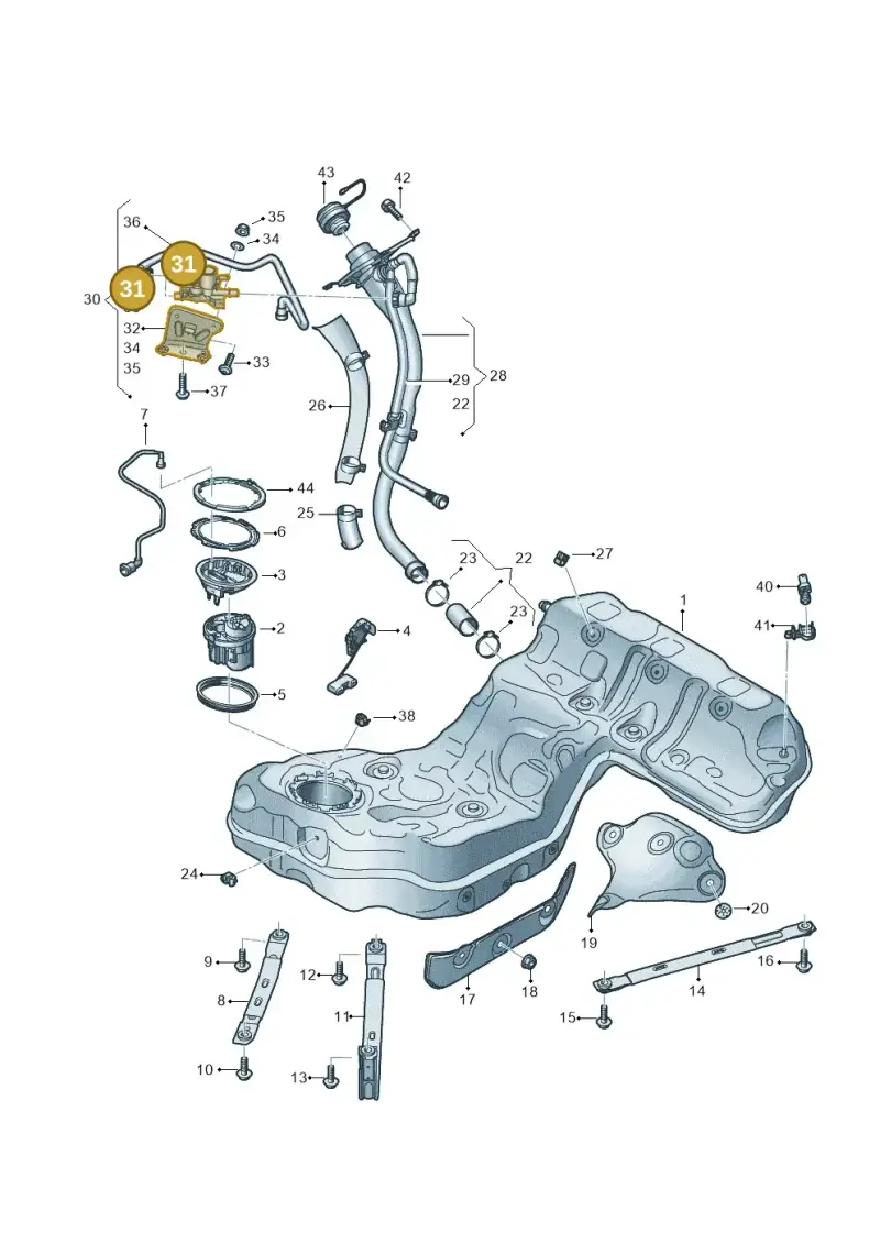 5Q0201549B — Audi A8L (2017-2022) diagram 838201030, position 31