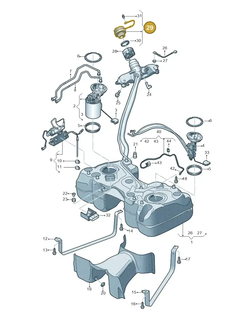 5Q0201550AN — Audi Q3 quattro (2018-2019) diagram 597201160, position 29