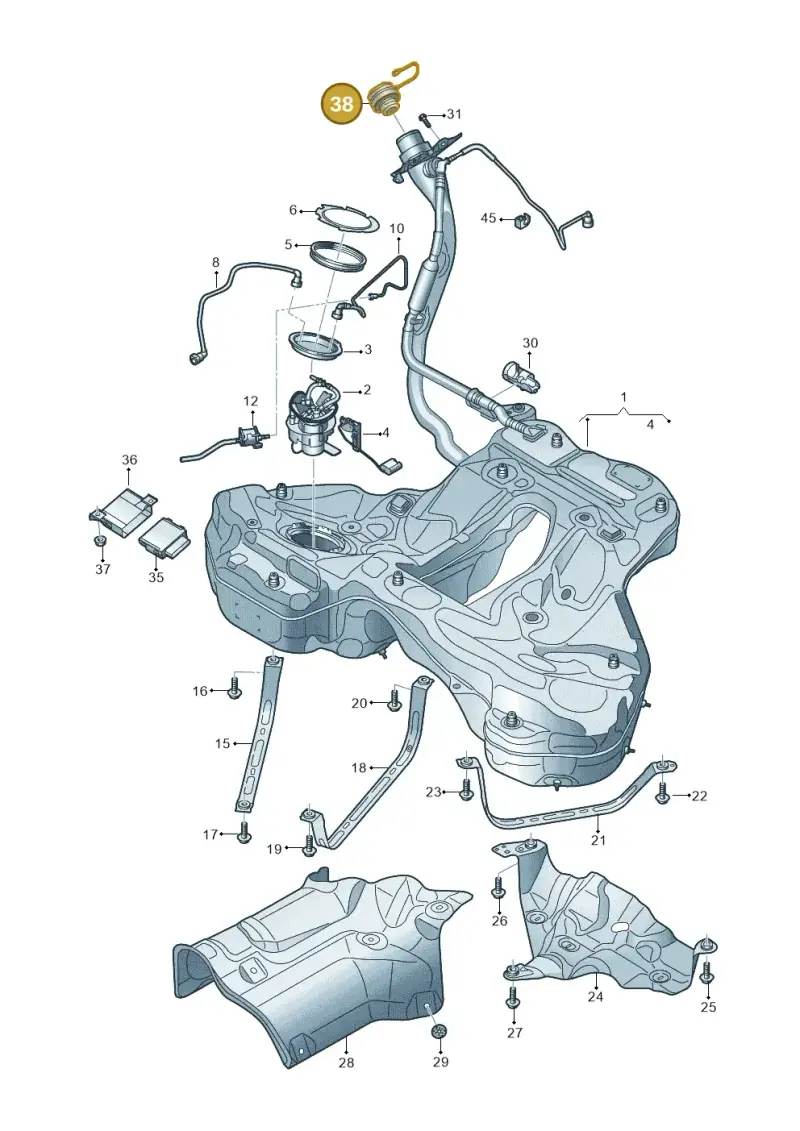 5Q0201550H — Audi RS6 Avant (2019-) diagram 430201000, position 38