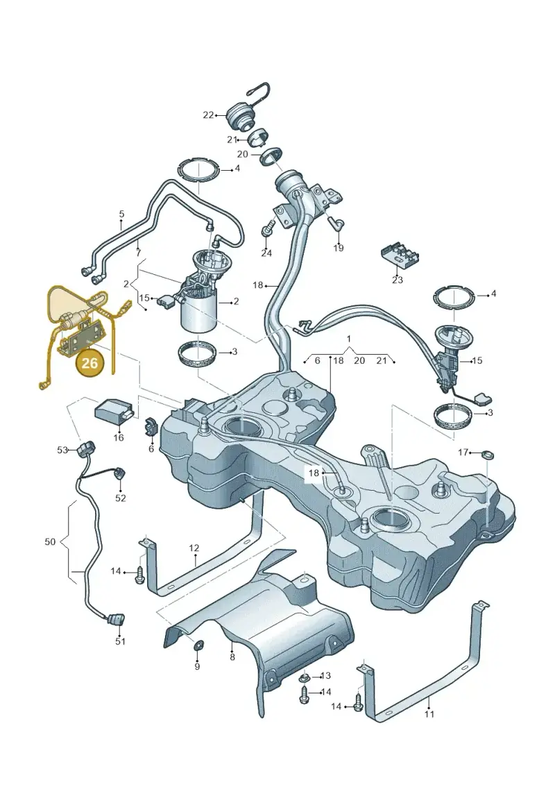 5Q0201607AB — Audi Q2 2.0 TDI (2016-2018) diagram 803201250, position 26