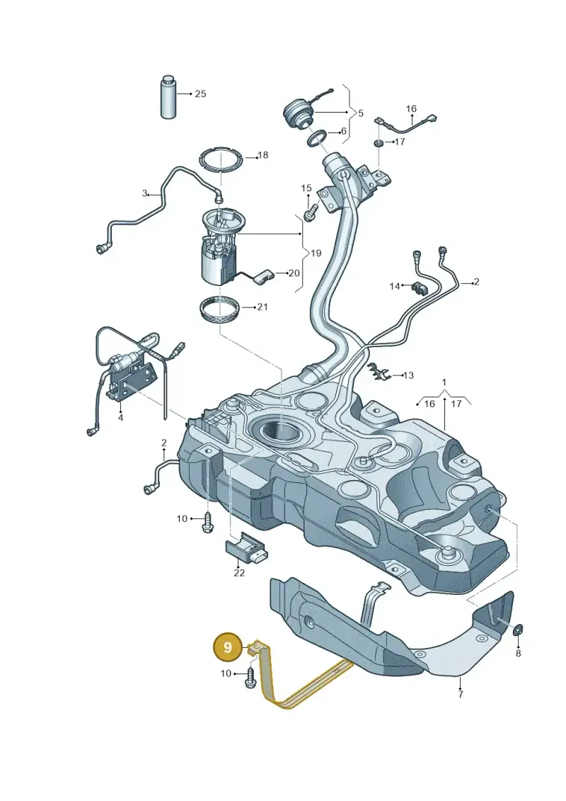 5Q0201656F — Audi Q2 2.0 TDI (2016-2018) diagram 890201000, position 9