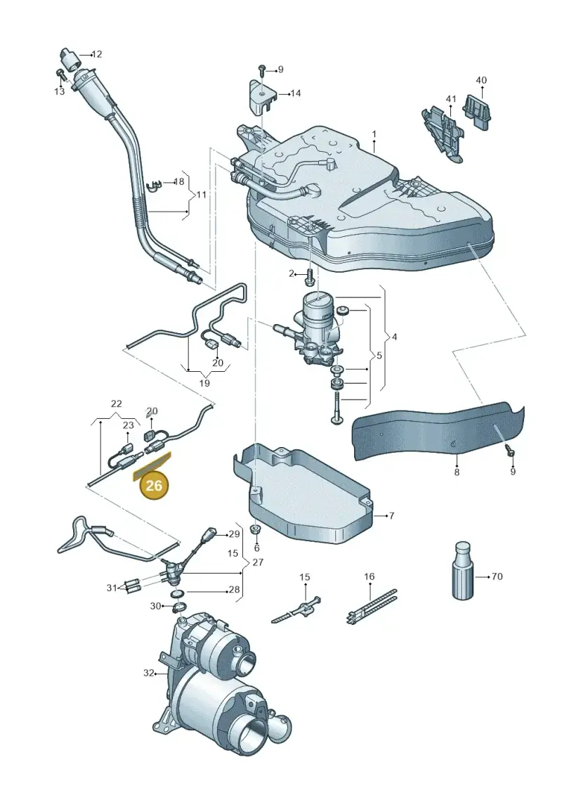 5Q0201738 — Audi Q3 2.0 TDI (2014-2019) diagram 855201550, position 26