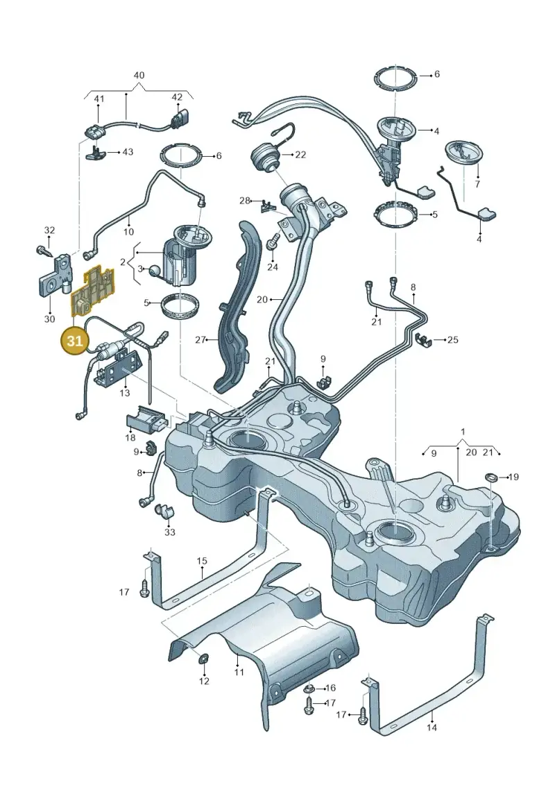 5Q0201898 — Audi A3 Cabrio (2016-2020) diagram 891201200, position 31