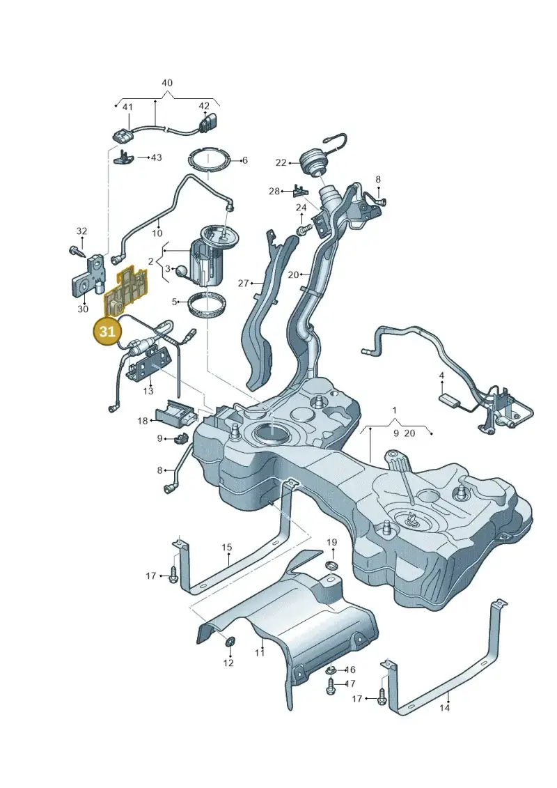 5Q0201898 — Audi RS3 Limousine (2017-2020) diagram 853201200, position 31