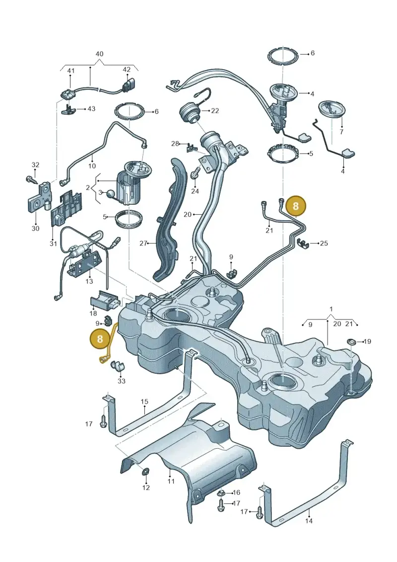 5Q0201931N — Audi A3 Cabrio (2016-2020) diagram 891201200, position 8