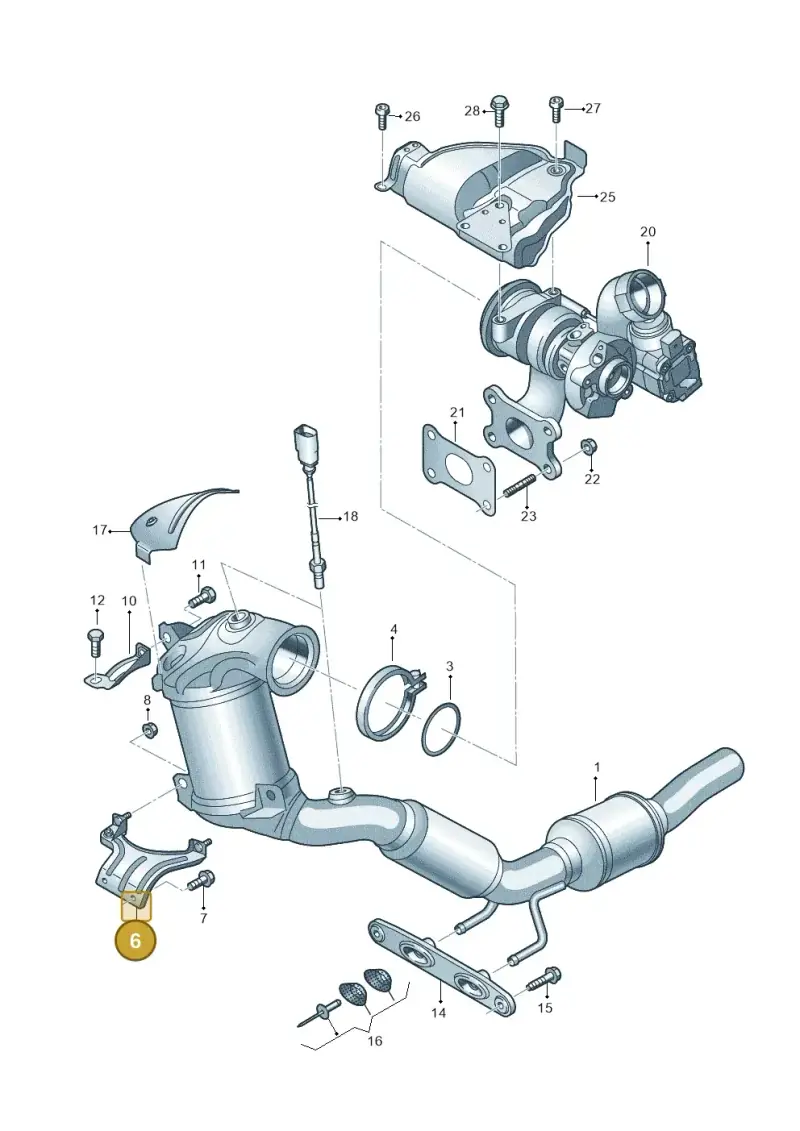 5Q0253249A — Audi Q3 quattro (2018-2019) diagram 597253310, position 6