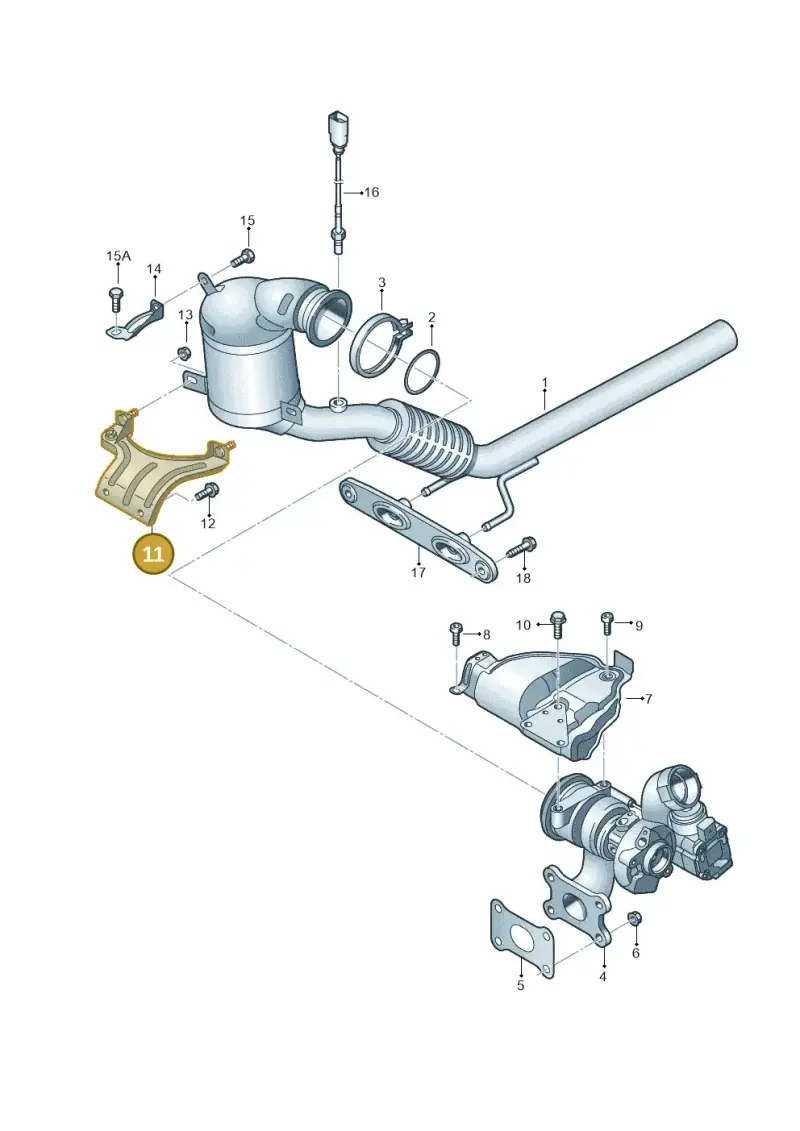 5Q0253249A — Audi A3 Sportback (2019-2021) diagram 745253300, position 11