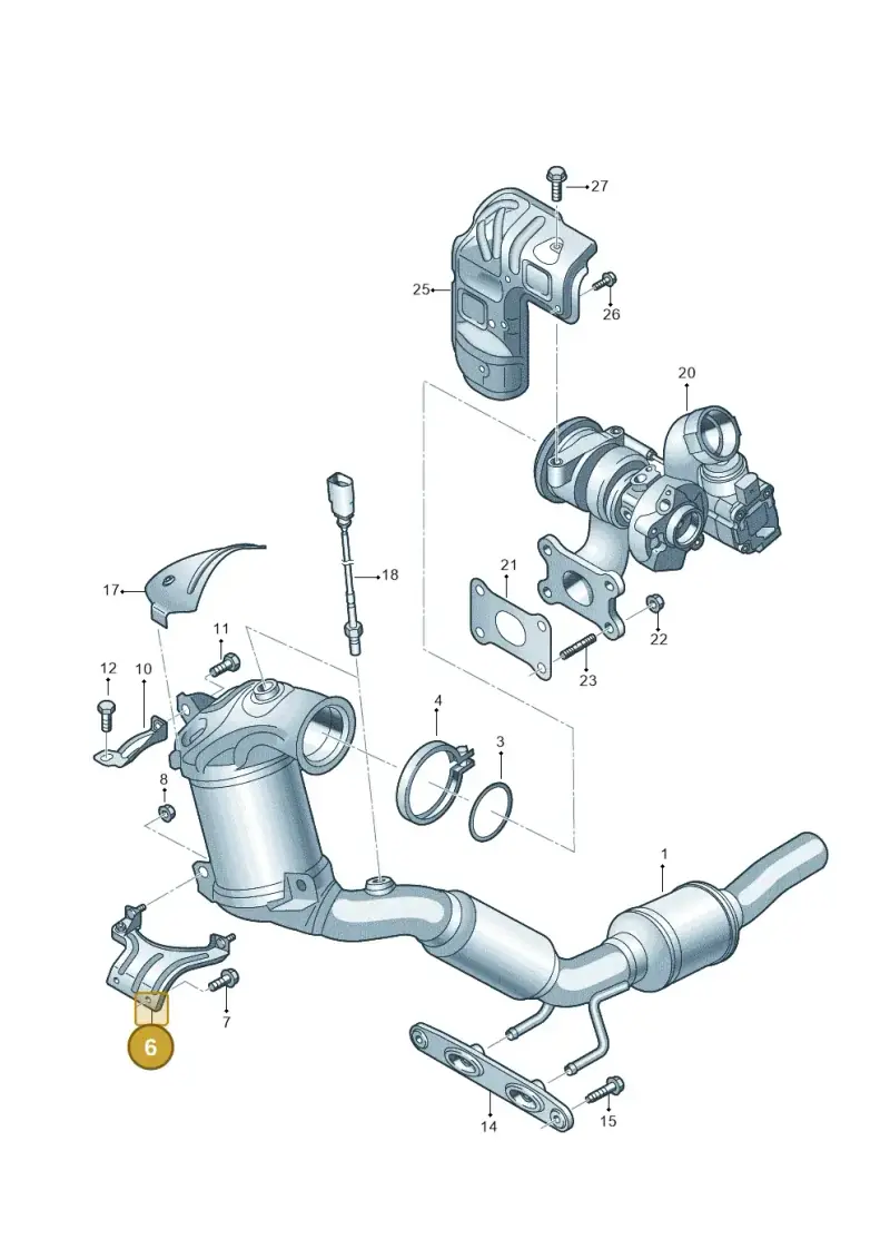 5Q0253249E — Audi A1 sportback 1.0 (2018-) diagram 592253310, position 6