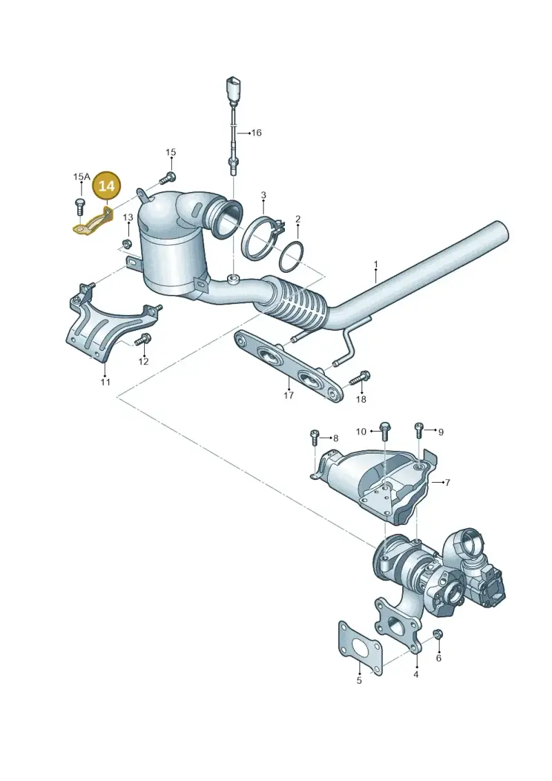 5Q0253461CH — Audi A3 Sportback (2019-2021) diagram 745253300, position 14