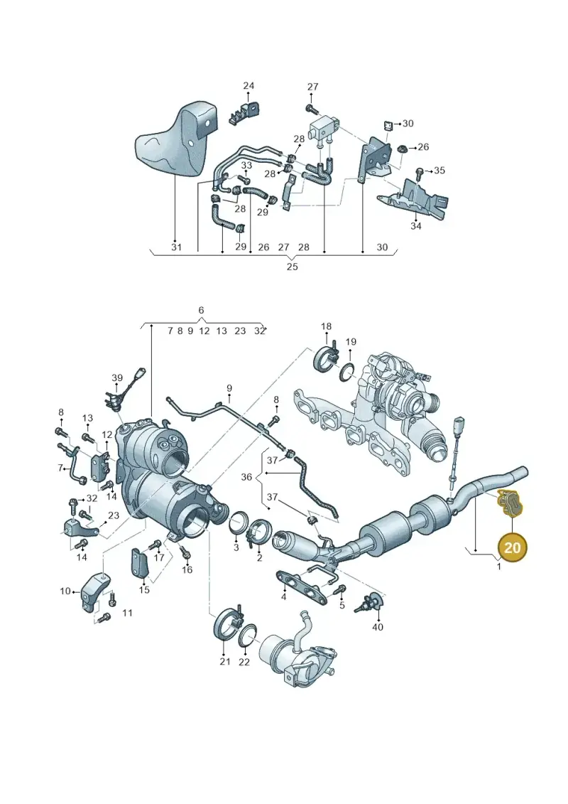 5Q0253692D — Audi A3 Sportback (2019-2021) diagram 793253054, position 20