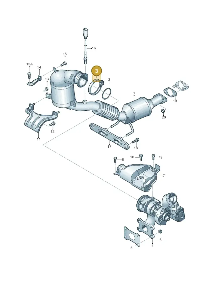 5Q0253725B — Audi A3 Sportback (2012-2016) diagram 745253320, position 3