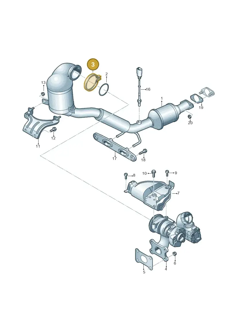 5Q0253725B — Audi A3 Sportback (2012-2016) diagram 745253340, position 3